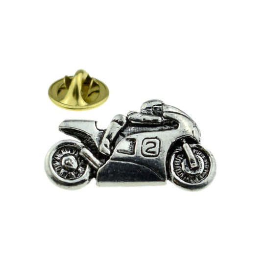 Motorbike, Motor Cycle, Biker Pewter Lapel Pin Badge - Ashton and Finch