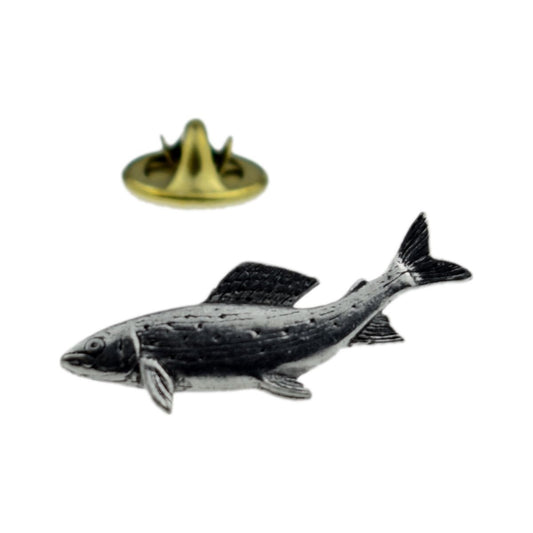 Grayling fish fishing English Pewter Lapel Pin Badge - Ashton and Finch