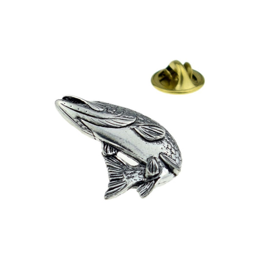 Turning Pike Fish Pewter Lapel Pin Badge - Ashton and Finch