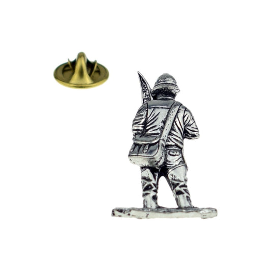 Fly Fisherman Pewter Lapel Pin Badge - Ashton and Finch