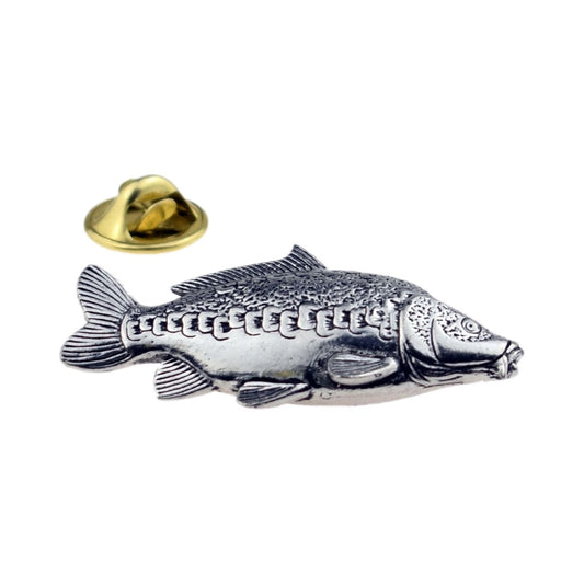 Mirror Carp Fish Pewter Lapel Pin Badge - Ashton and Finch