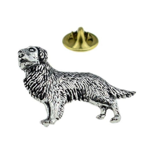 Golden Retriever Dog Pewter Lapel Pin Badge - Ashton and Finch