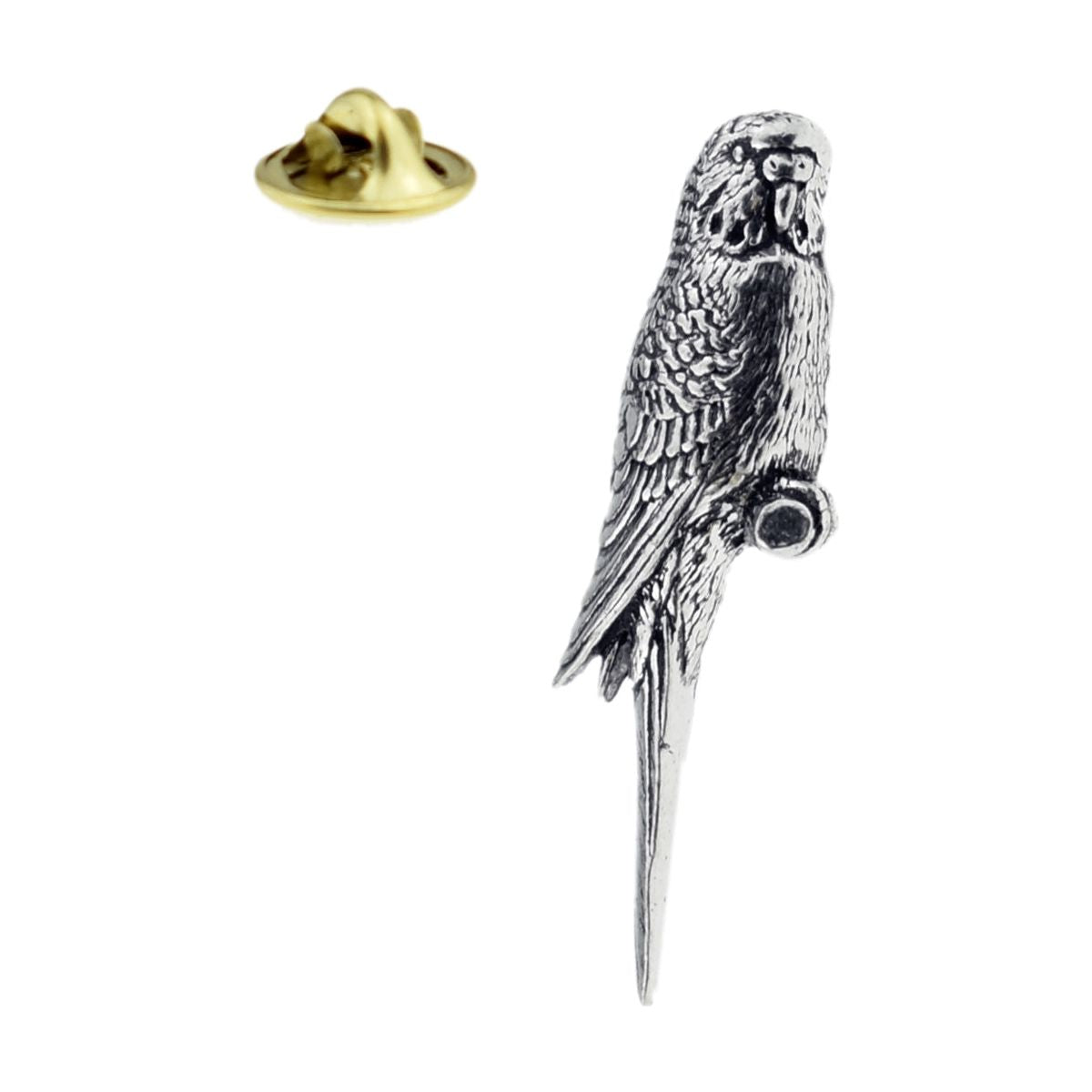 Budgie, Budgerigar Bird English Pewter Lapel Pin Badge - Ashton and Finch