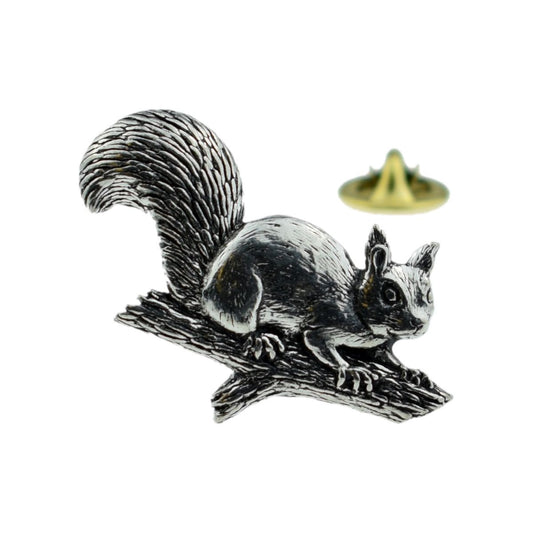 Squirrel English Pewter Lapel Pin Badge - Ashton and Finch