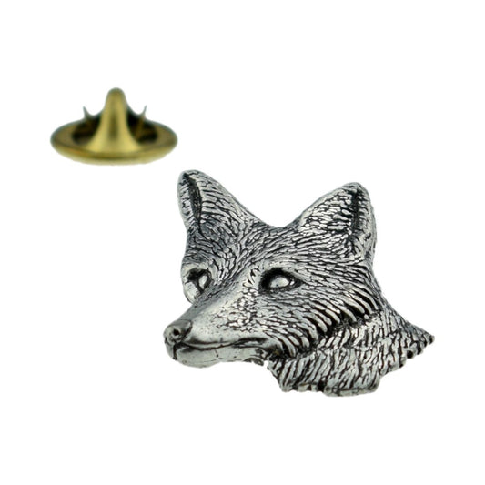 Fox Head English Pewter Lapel Pin Badge - Ashton and Finch