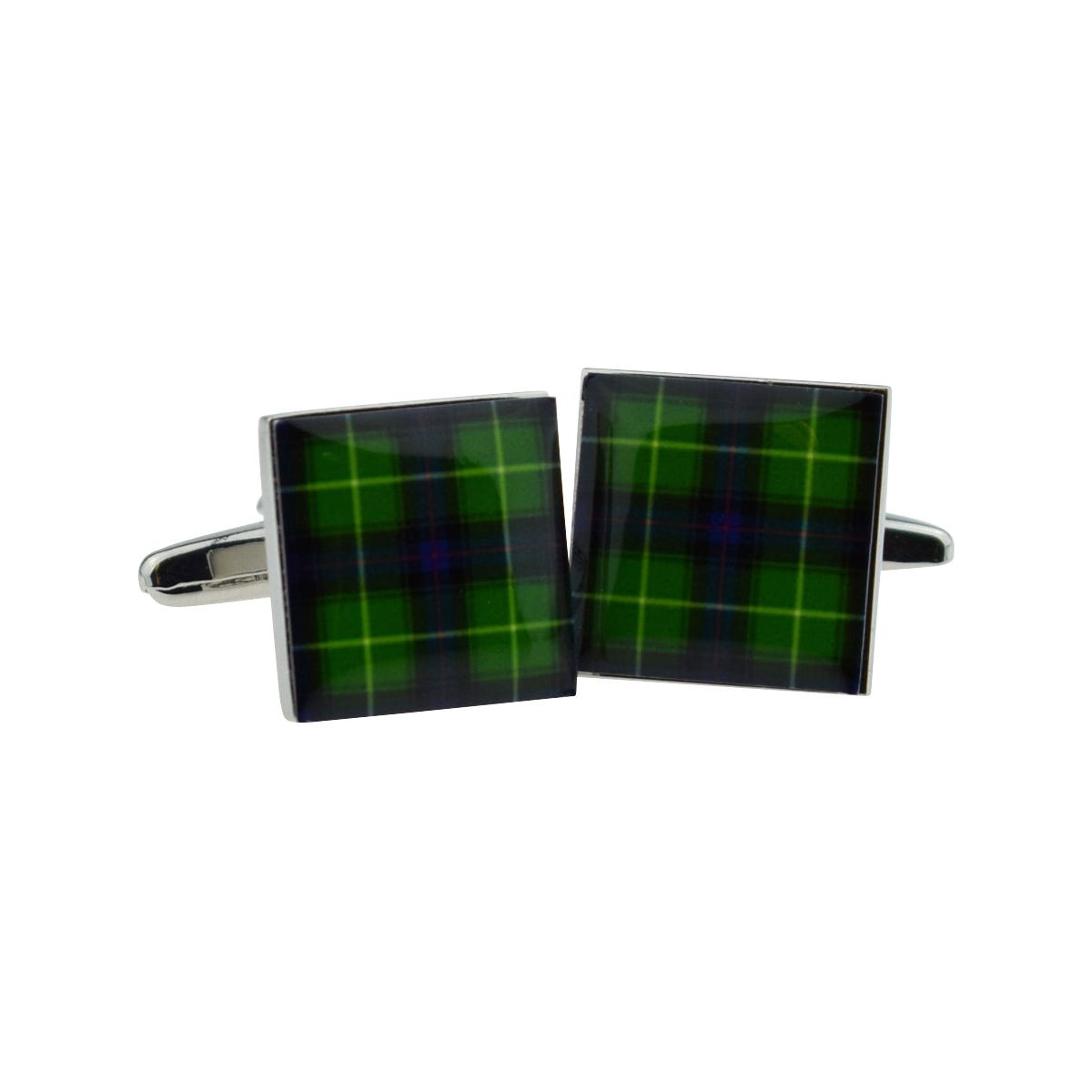 Scottish Mac Donald Green Tartan Cufflinks - Ashton and Finch