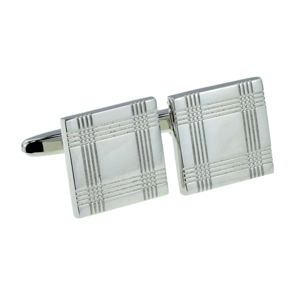 Rhodium Plated Classic Cufflinks - Ashton and Finch