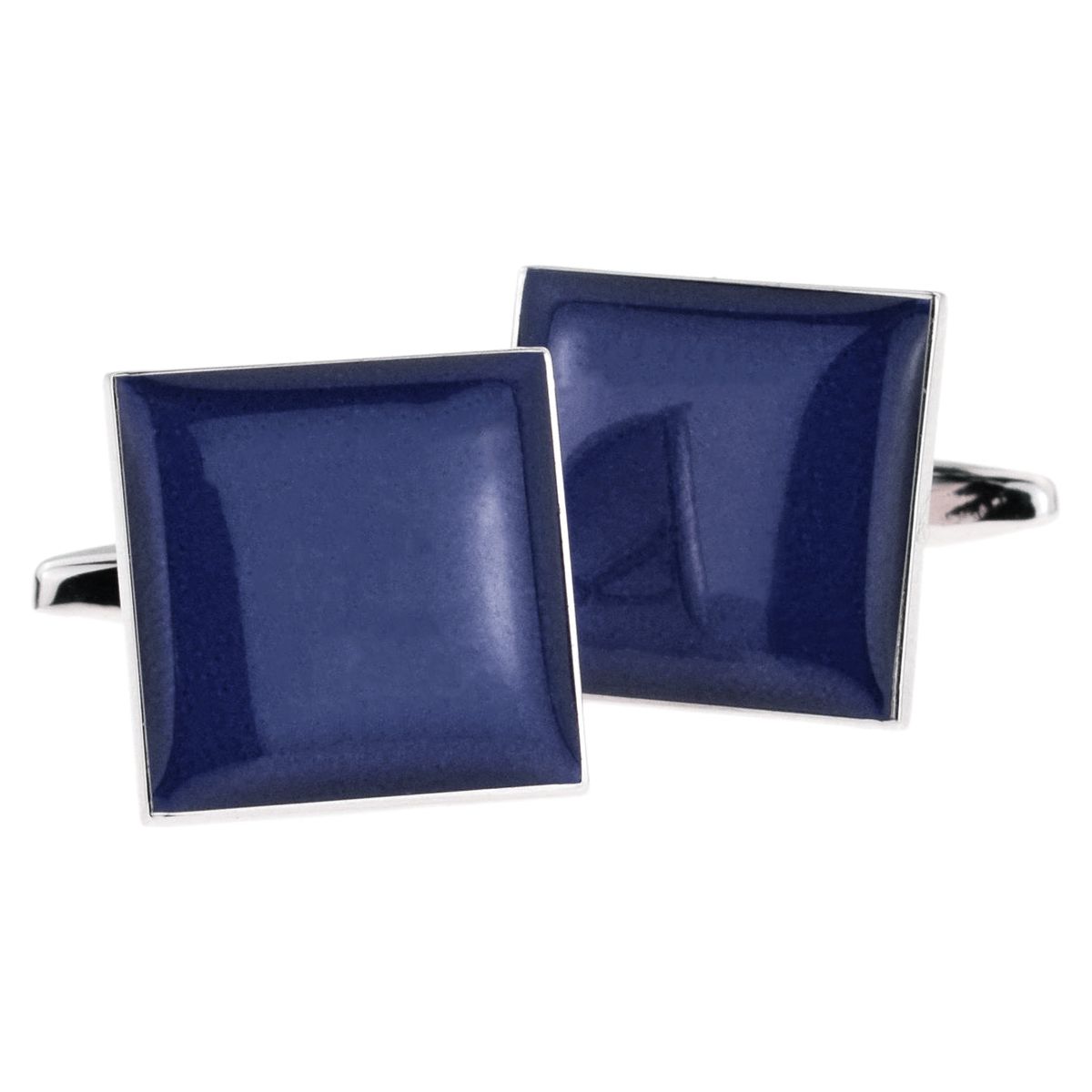 Plain Dark Blue Square Cufflinks - Ashton and Finch