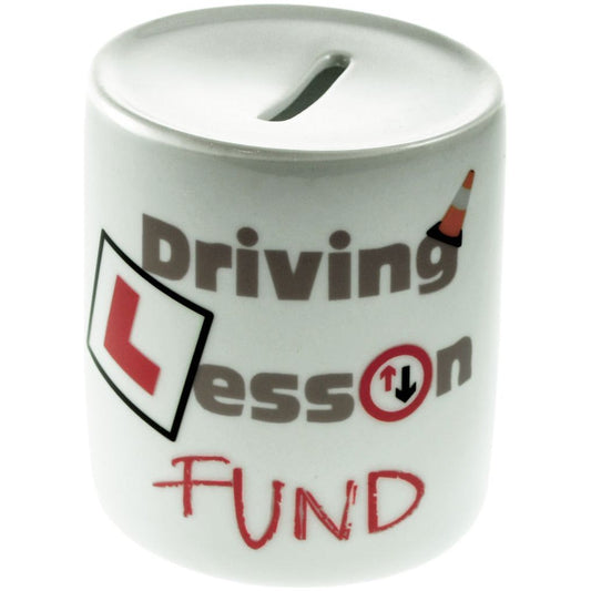 Driving Lessons Fund Ceramic Money Box - Ashton and Finch